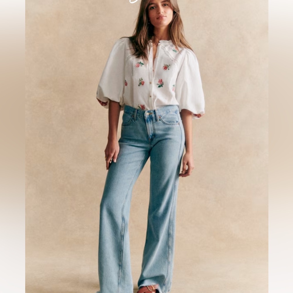 Sezane Anton Blouse En Fleurs Size EU 40/ US 8